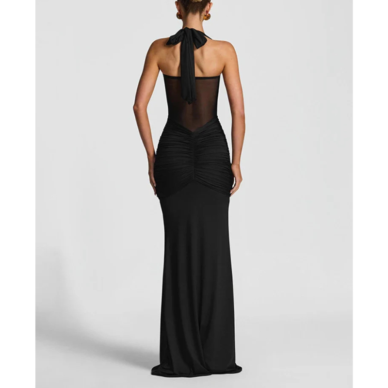 Alina | Women’s Backless Halter Neck Wedding Guest Dress