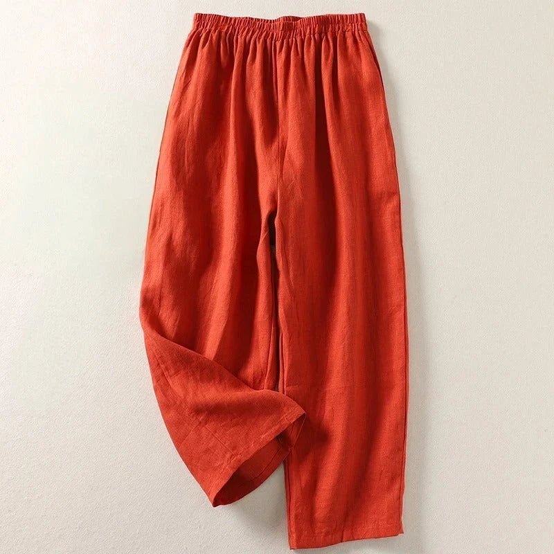 Aliora | Women’s Wide Leg Side Pockets Summer Trousers