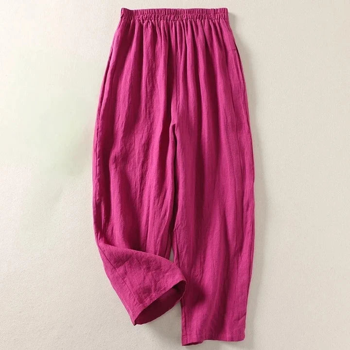 Aliora | Women’s Wide Leg Side Pockets Summer Trousers