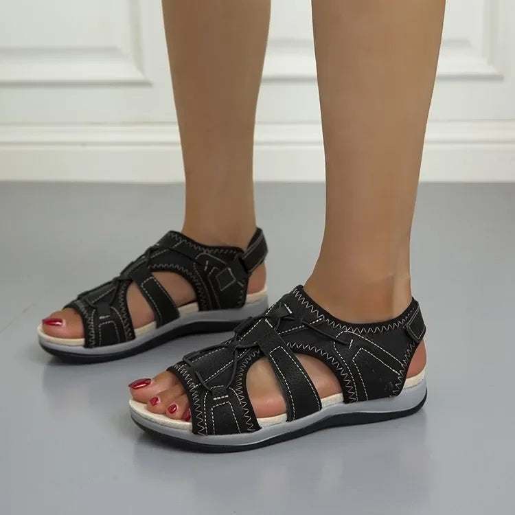Alisha | Women’s Adjustable Strap Cushioned Round Toe Sandals