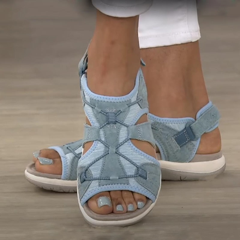 Alisha | Women’s Adjustable Strap Cushioned Round Toe Sandals