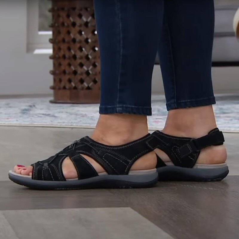 Alisha | Women’s Adjustable Strap Cushioned Round Toe Sandals