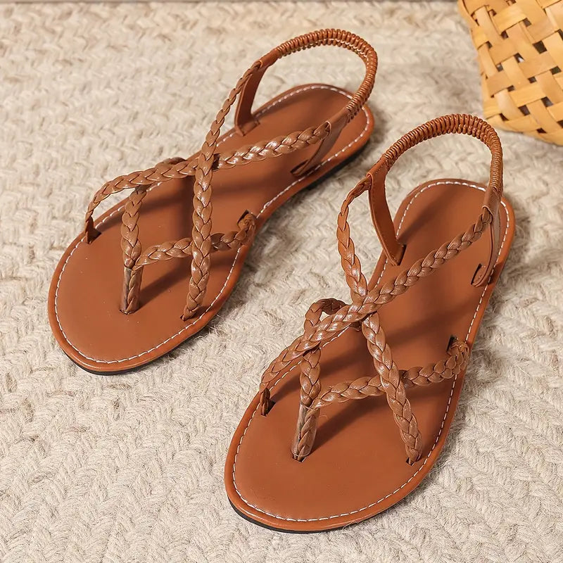 Alivia | Women’s Criss Cross Strap Round Toe Sandals