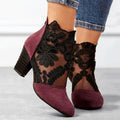 Aliyah | Women’s Pointed Toe Floral Block Heels