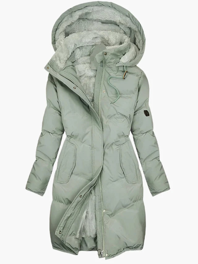 Alka | Women’s Zip Front Long Sleeve Puffer Winter Jacket
