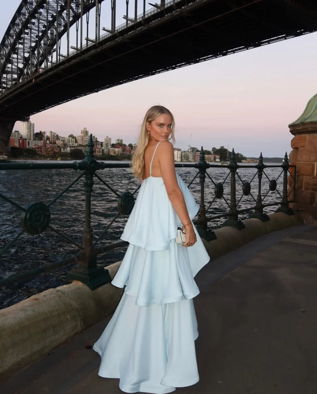 Allegria | Women’s Ruffled Strappy Sleeveless Wedding Guest Dress