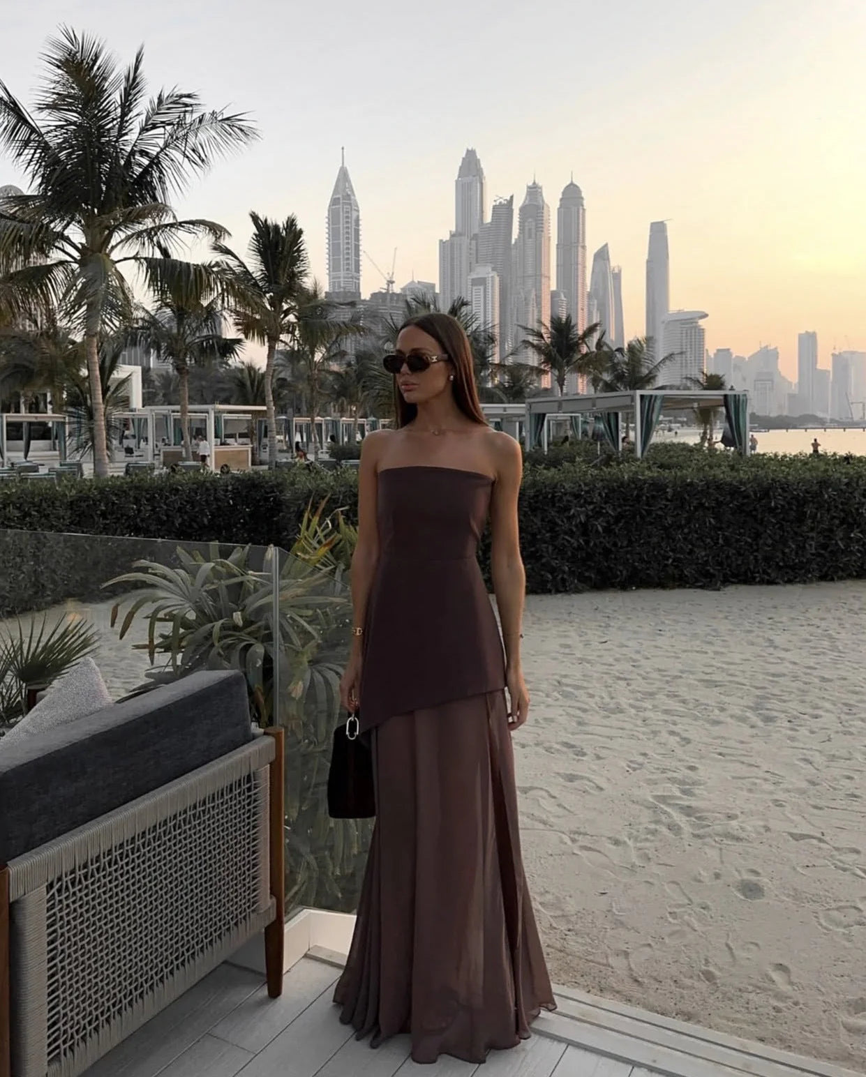 Allena | Women’s Sleeveless High Slit Wedding Guest Dress