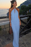 Allura | Women’s Open Back Halter Neck Cut Out Flowy Two Piece Set