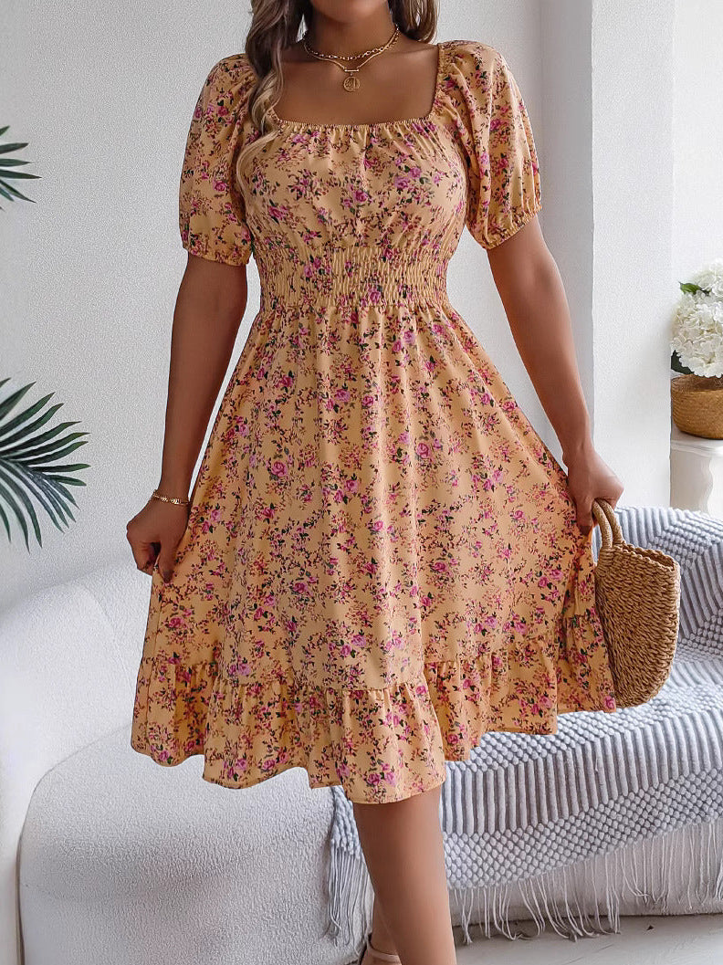 Alondra | Women's Off Shoulder Short Sleeve Floral Dress