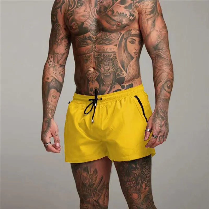 Alonso | Men's Drawstring Waist Zip Pocket Shorts