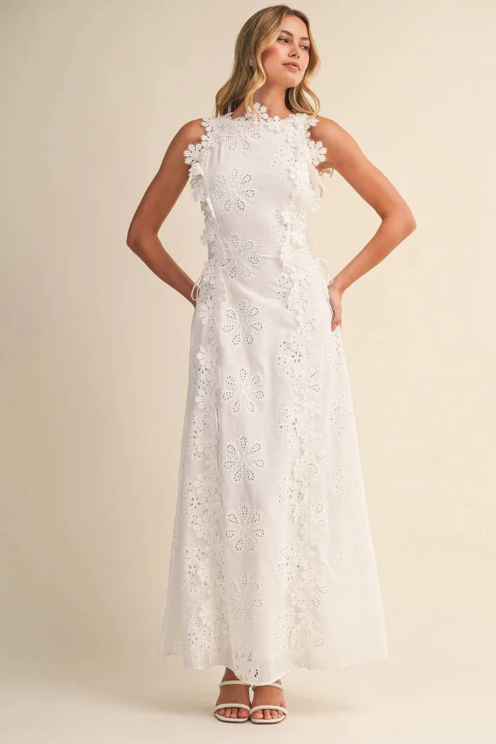 Alonza | Women’s Floral Sleeveless Round Neck Flowy Maxi Dress