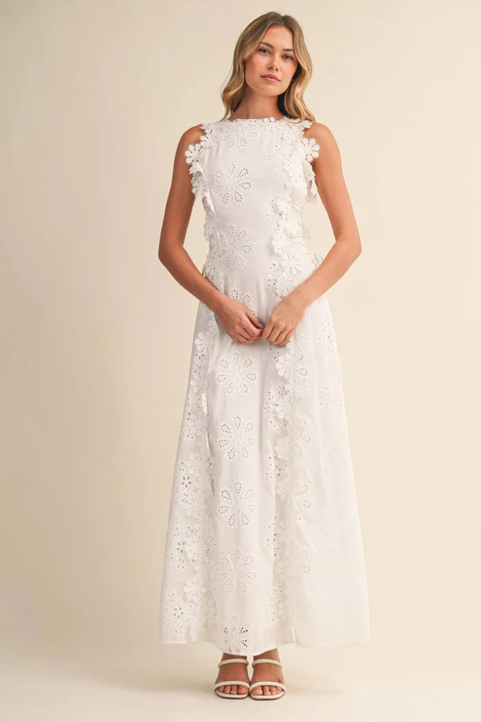 Alonza | Women’s Floral Sleeveless Round Neck Flowy Maxi Dress