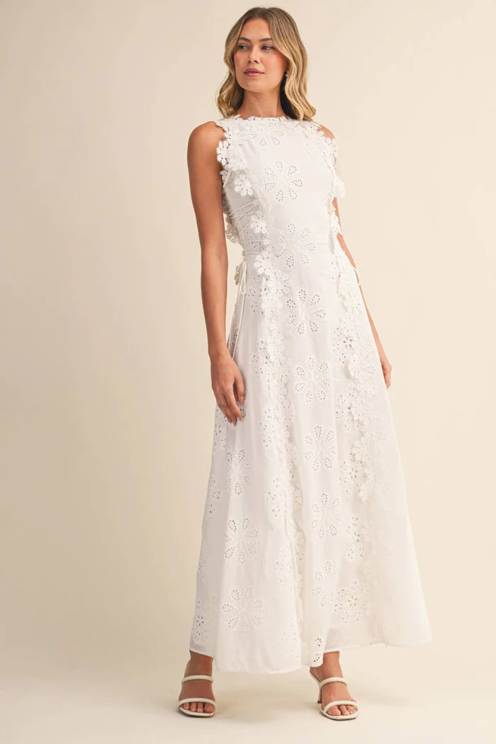 Alonza | Women’s Floral Sleeveless Round Neck Flowy Maxi Dress