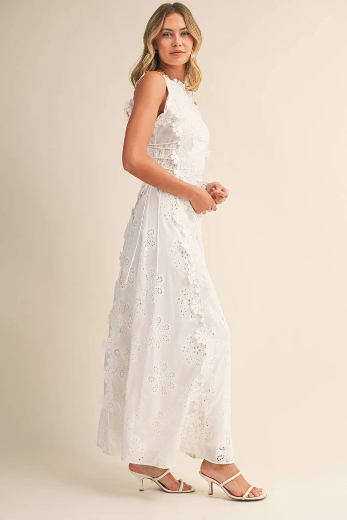 Alonza | Women’s Floral Sleeveless Round Neck Flowy Maxi Dress
