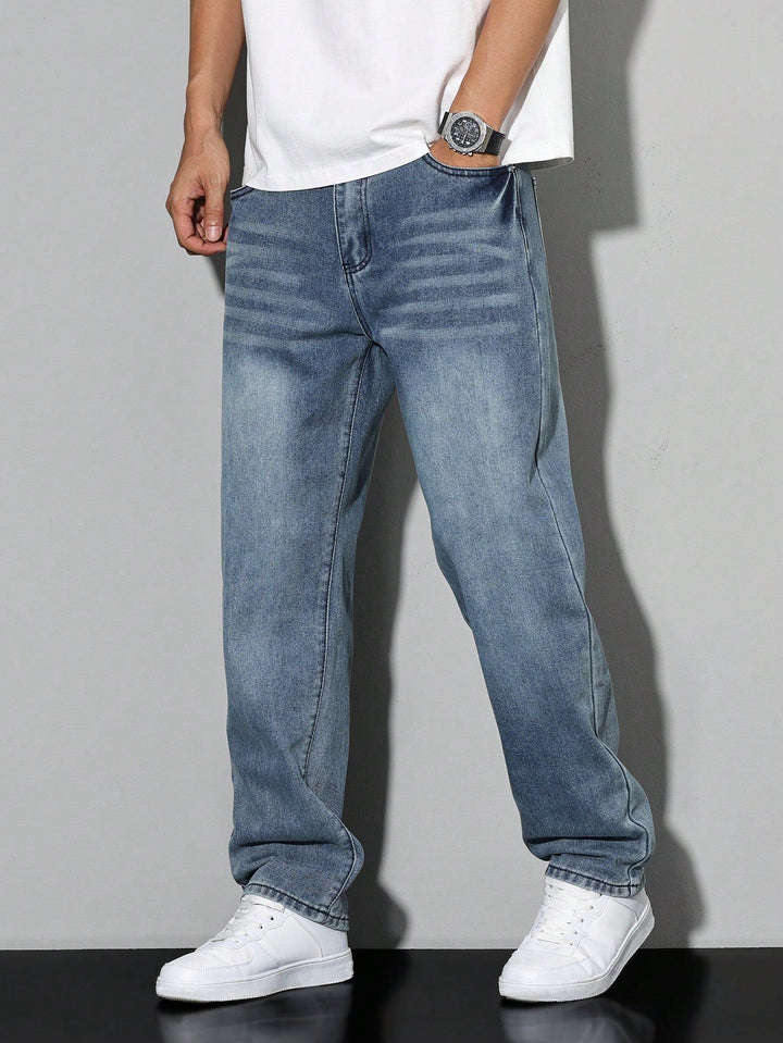 Alonzo | Men's Straight Leg Pockets Denim Jeans
