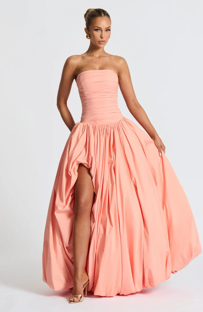 Aloysia | Women's Strapless Puffball Flowy Wedding Guest Dress
