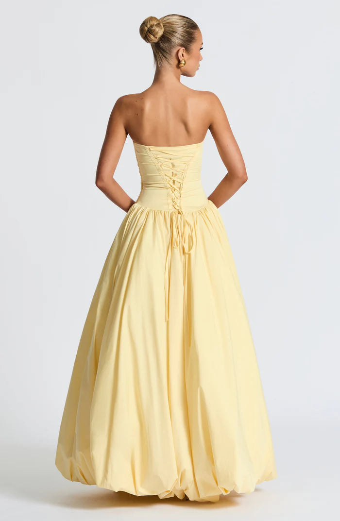 Aloysia | Women's Strapless Puffball Flowy Wedding Guest Dress