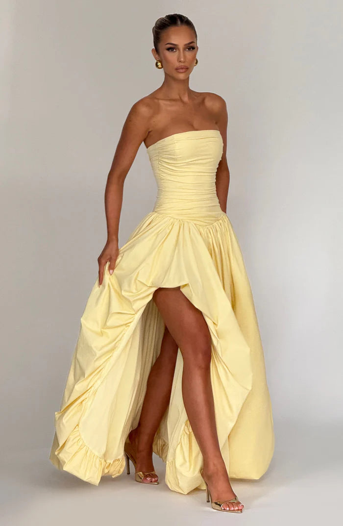 Aloysia | Women's Strapless Puffball Flowy Wedding Guest Dress