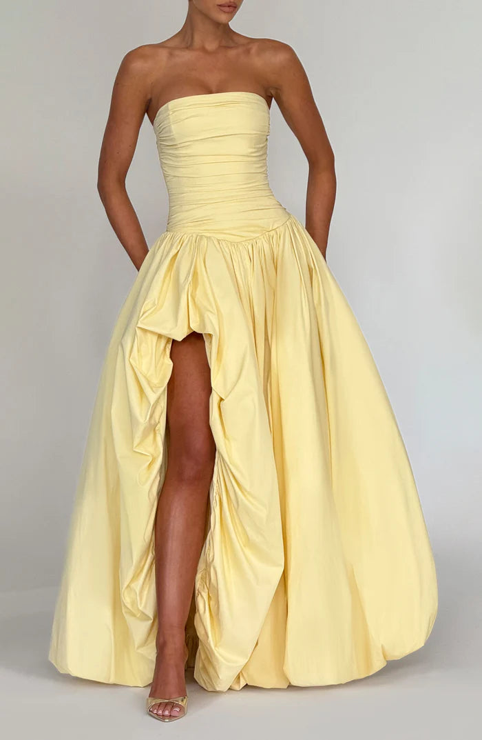 Aloysia | Women's Strapless Puffball Flowy Wedding Guest Dress