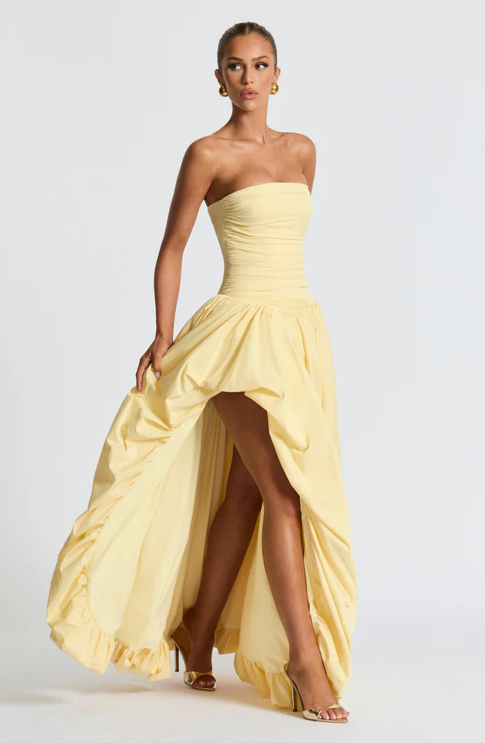 Aloysia | Women's Strapless Puffball Flowy Wedding Guest Dress