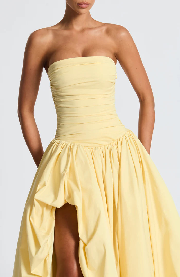 Aloysia | Women's Strapless Puffball Flowy Wedding Guest Dress
