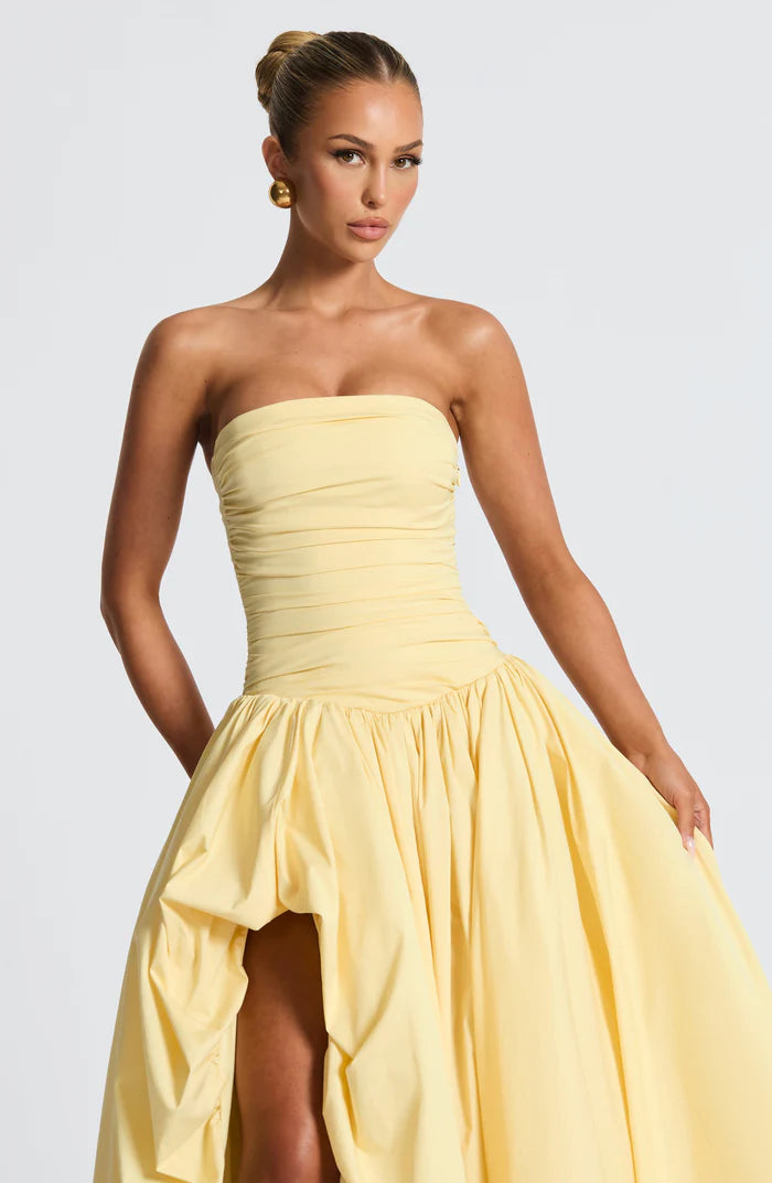 Aloysia | Women's Strapless Puffball Flowy Wedding Guest Dress