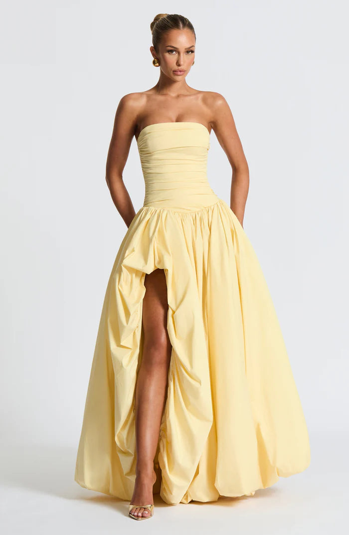 Aloysia | Women's Strapless Puffball Flowy Wedding Guest Dress