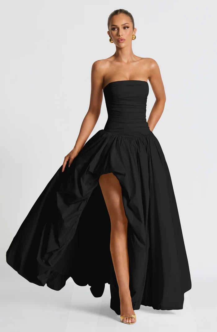 Aloysia | Women's Strapless Puffball Flowy Wedding Guest Dress