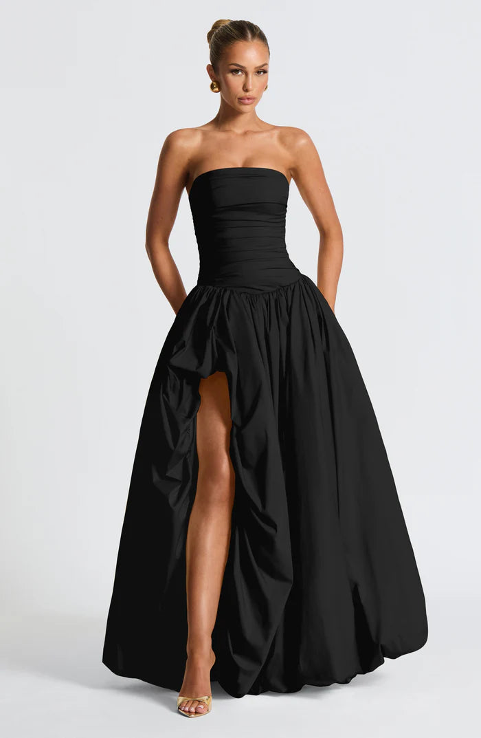 Aloysia | Women's Strapless Puffball Flowy Wedding Guest Dress