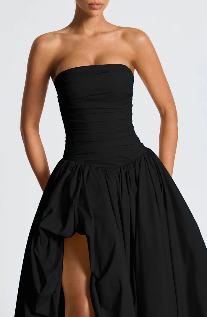 Aloysia | Women's Strapless Puffball Flowy Wedding Guest Dress