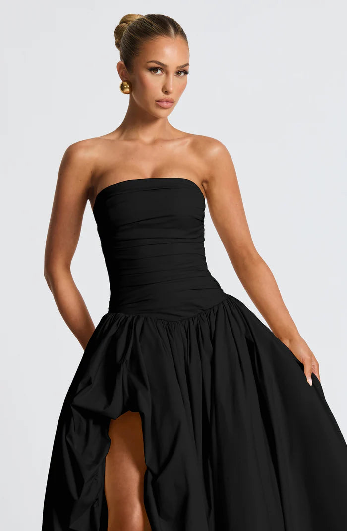 Aloysia | Women's Strapless Puffball Flowy Wedding Guest Dress