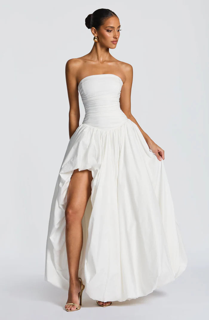 Aloysia | Women's Strapless Puffball Flowy Wedding Guest Dress