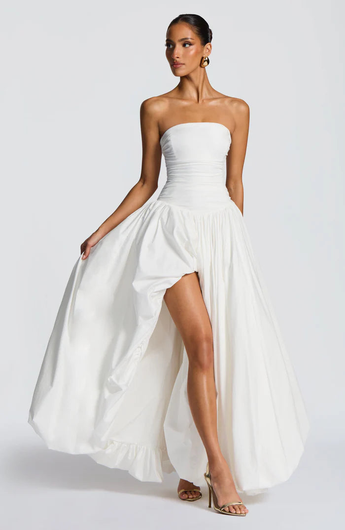 Aloysia | Women's Strapless Puffball Flowy Wedding Guest Dress