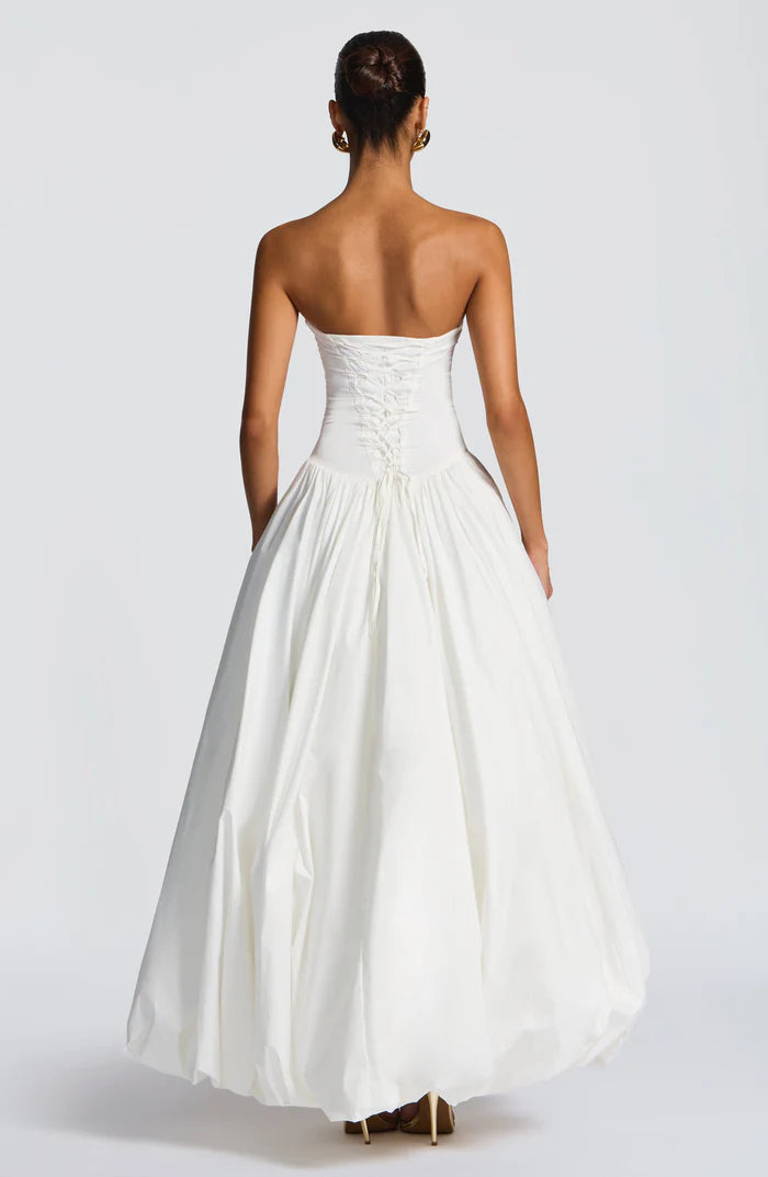 Aloysia | Women's Strapless Puffball Flowy Wedding Guest Dress