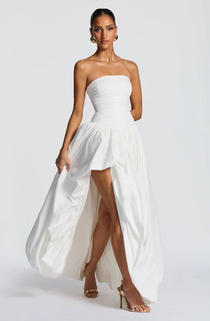 Aloysia | Women's Strapless Puffball Flowy Wedding Guest Dress
