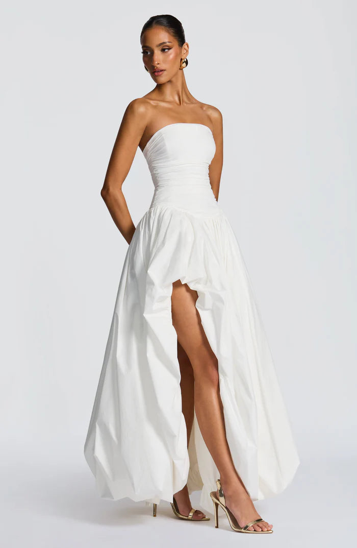 Aloysia | Women's Strapless Puffball Flowy Wedding Guest Dress