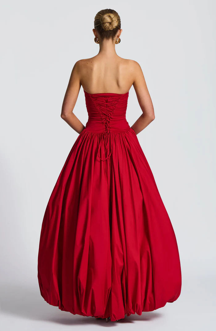 Aloysia | Women's Strapless Puffball Flowy Wedding Guest Dress