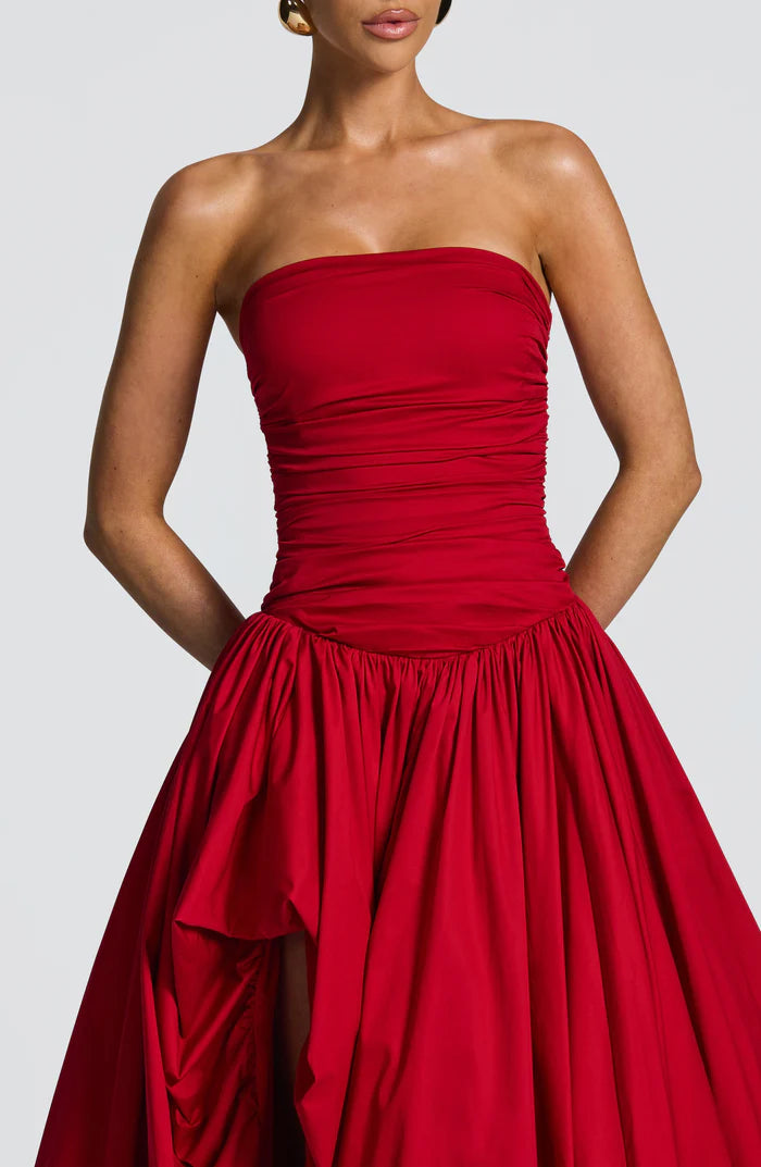 Aloysia | Women's Strapless Puffball Flowy Wedding Guest Dress