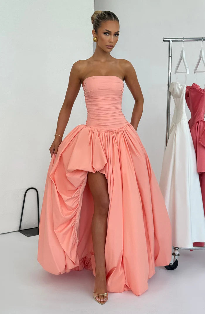 Aloysia | Women's Strapless Puffball Flowy Wedding Guest Dress
