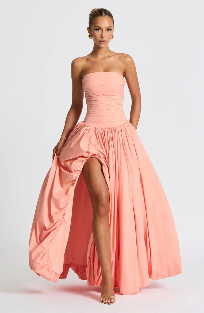 Aloysia | Women's Strapless Puffball Flowy Wedding Guest Dress