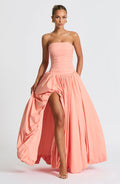 Aloysia | Women's Strapless Puffball Flowy Wedding Guest Dress