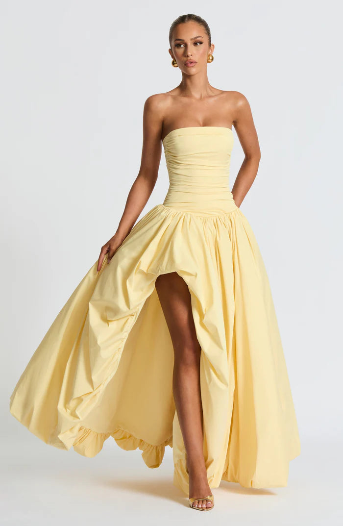 Aloysia | Women's Strapless Puffball Flowy Wedding Guest Dress