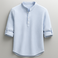Aloysius | Men's Rolled Sleeve Mandarin Collar Dress Shirt