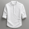 Aloysius | Men's Rolled Sleeve Mandarin Collar Dress Shirt