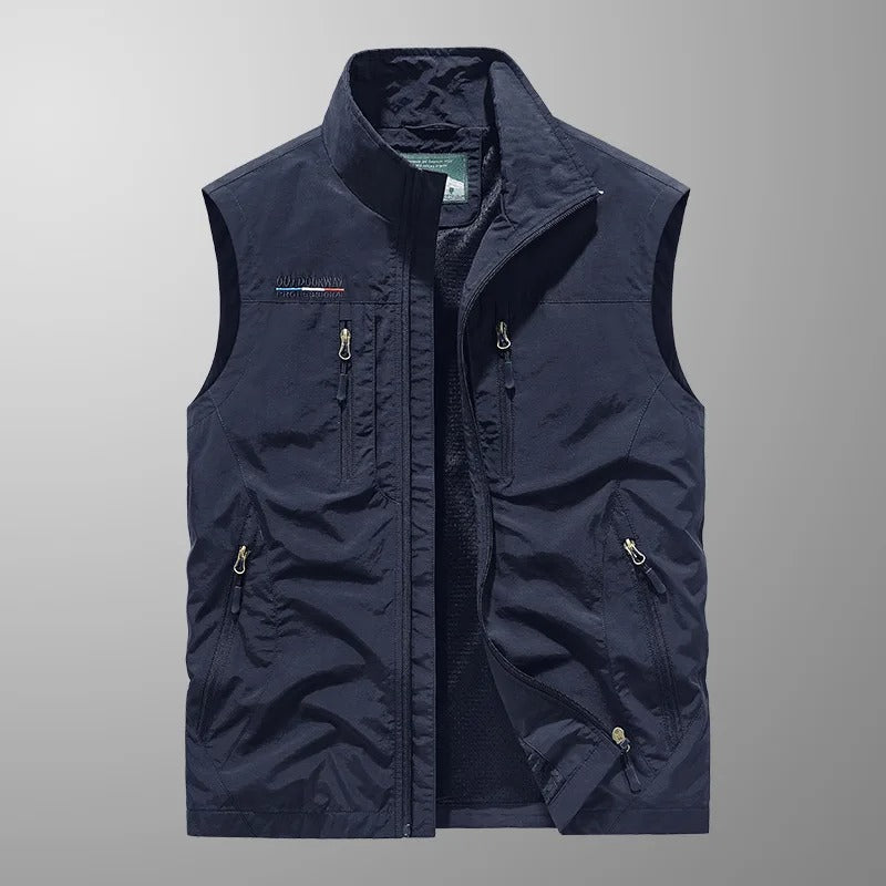 Alpheus | Men’s Zippered Multi Pocket Cargo Utility Vest