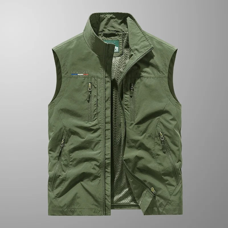 Alpheus | Men’s Zippered Multi Pocket Cargo Utility Vest