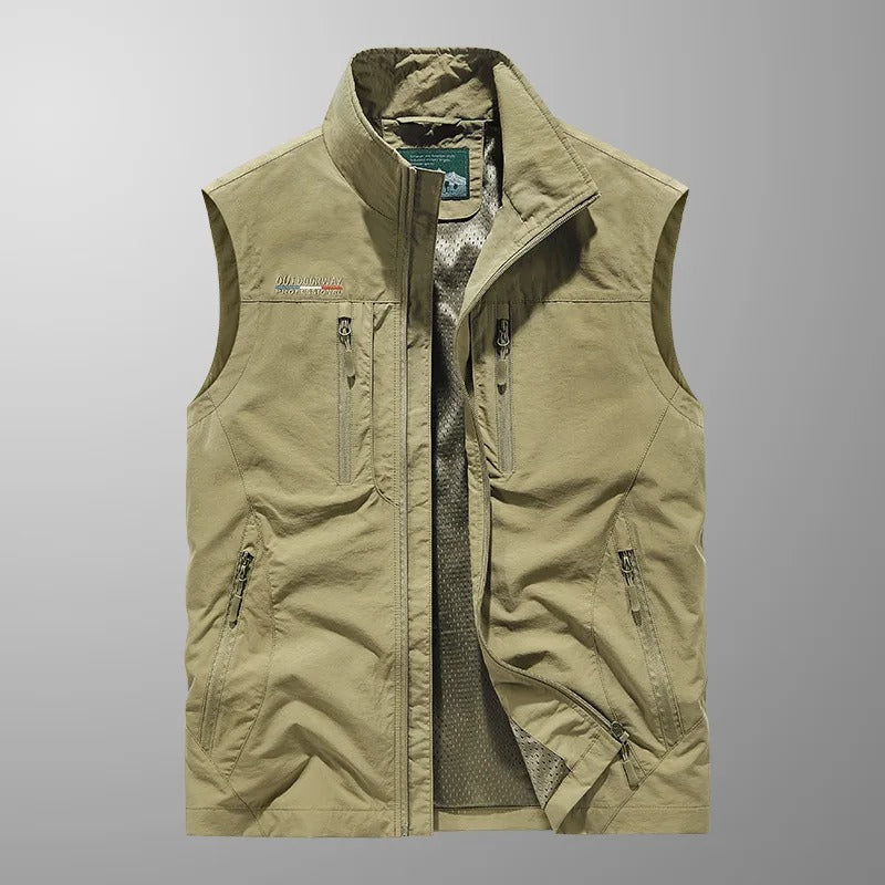 Alpheus | Men’s Zippered Multi Pocket Cargo Utility Vest