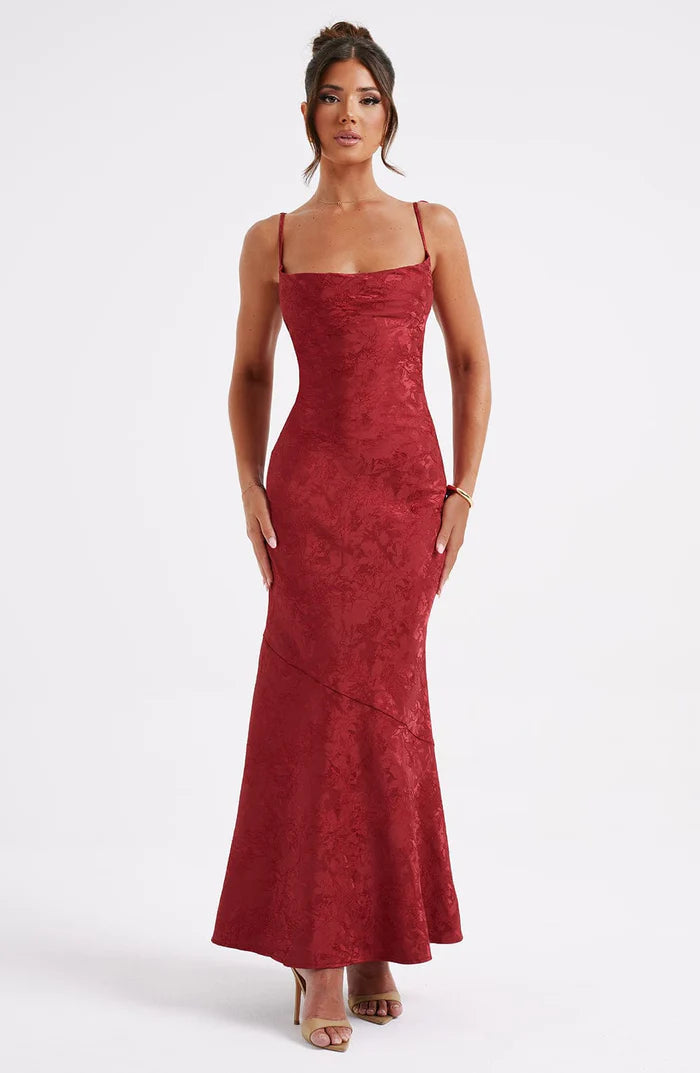 Alpina | Women's Square Neck Sleeveless Wedding Guest Dress