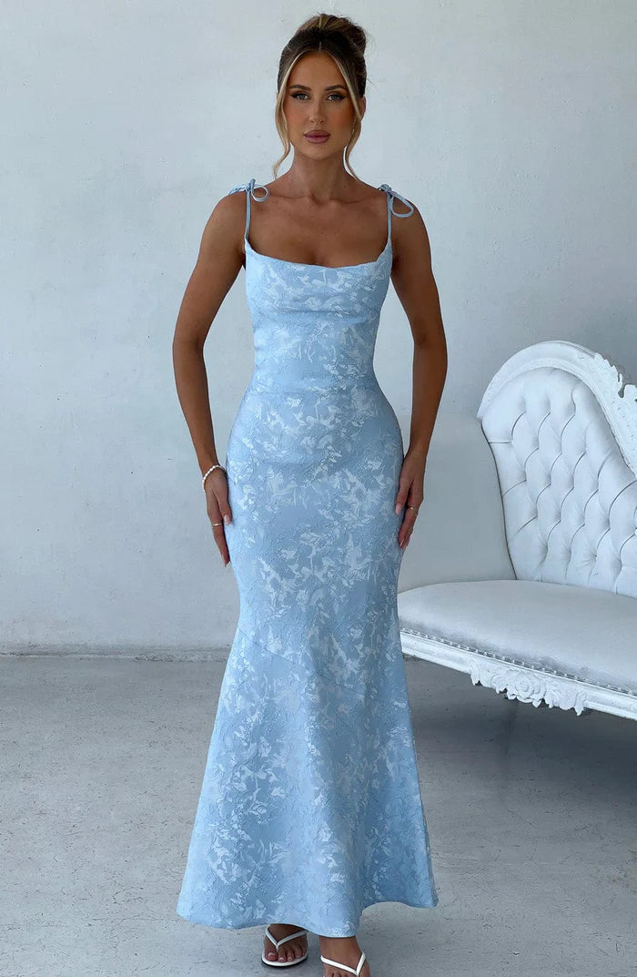 Alpina | Women's Square Neck Sleeveless Wedding Guest Dress