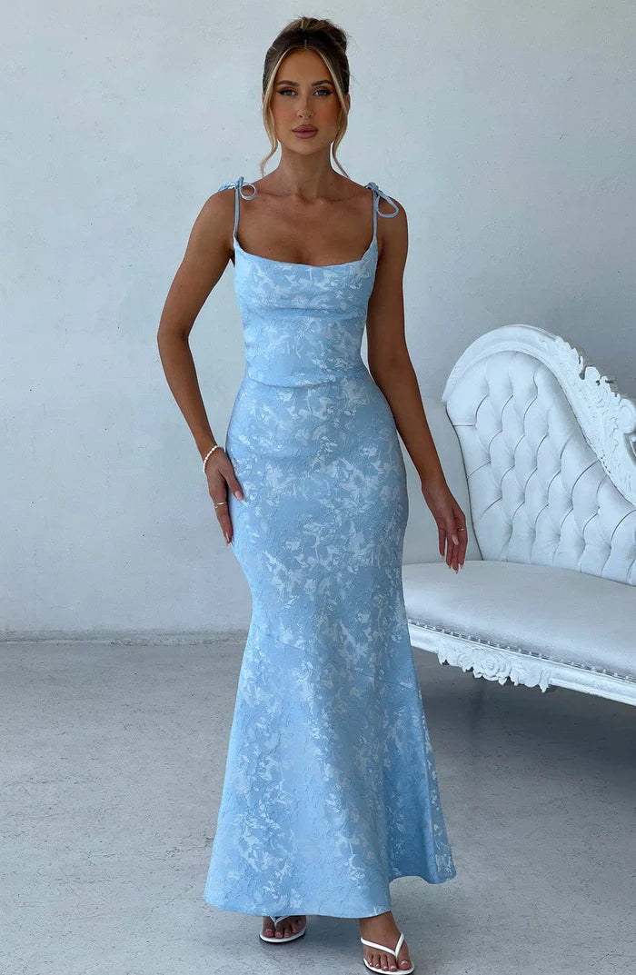 Alpina | Women's Square Neck Sleeveless Wedding Guest Dress